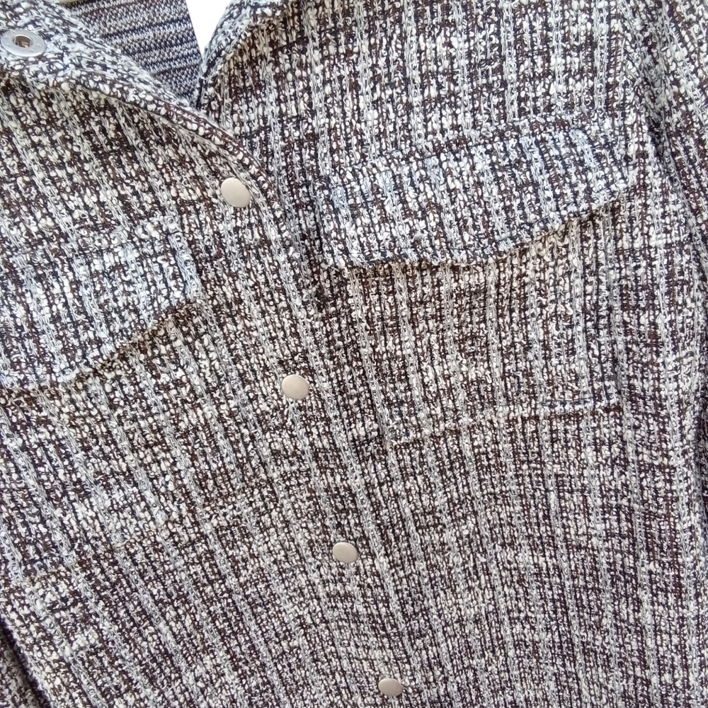 BB Dakota by Steve Madden Cuddled Up Tweed Shirt Jacket Women Size Small - Picture 3 of 12